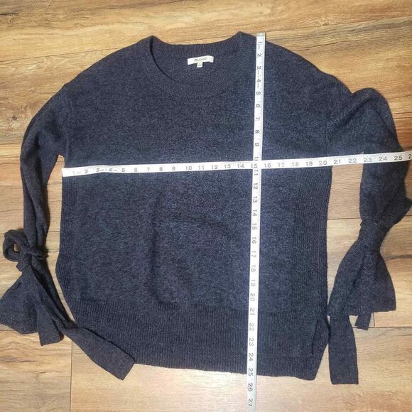 Madewell Tie-Cuff Pullover Sweater Navy Womans size Small - Picture 10 of 10